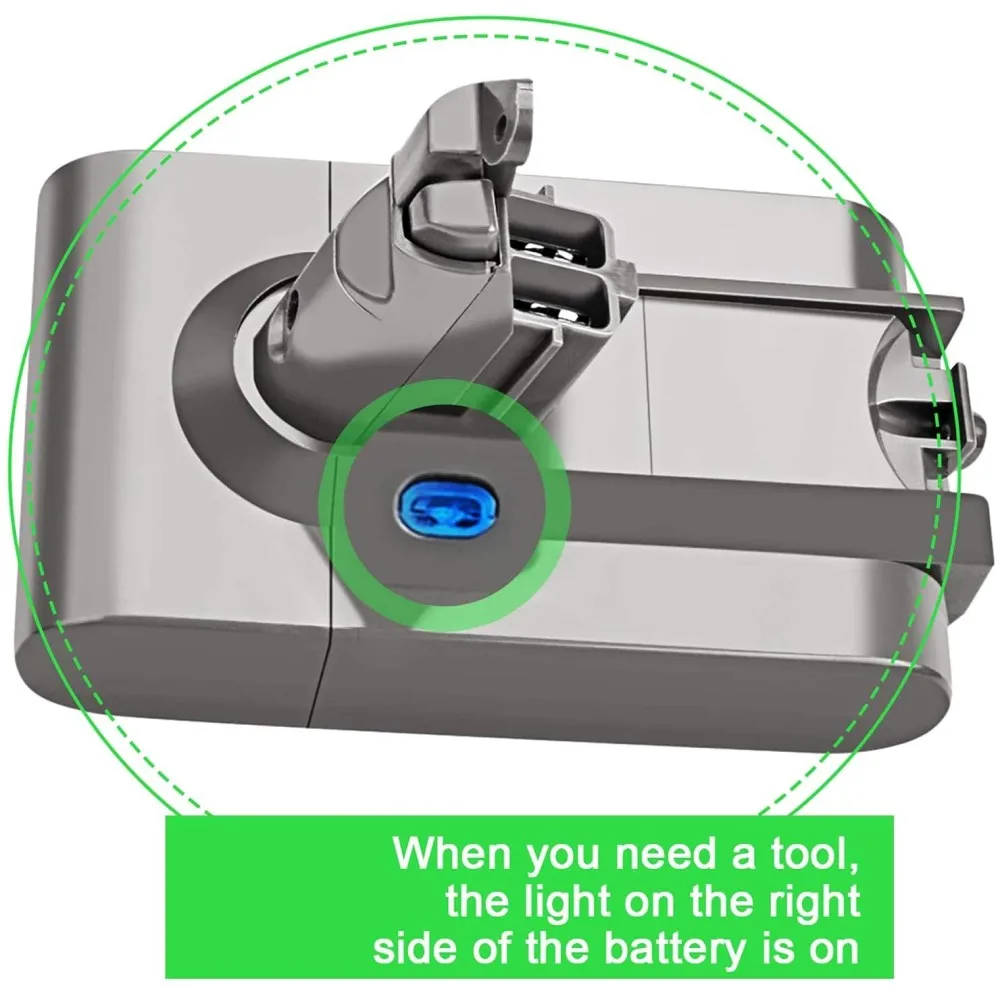 2100mAh 21.6V Li-ion Replacement Battery for Dyson V6 DC58 DC59 DC61 DC62 SV09 SV07 SV06 SV04 SV03 Vacuum Cleaner Battery