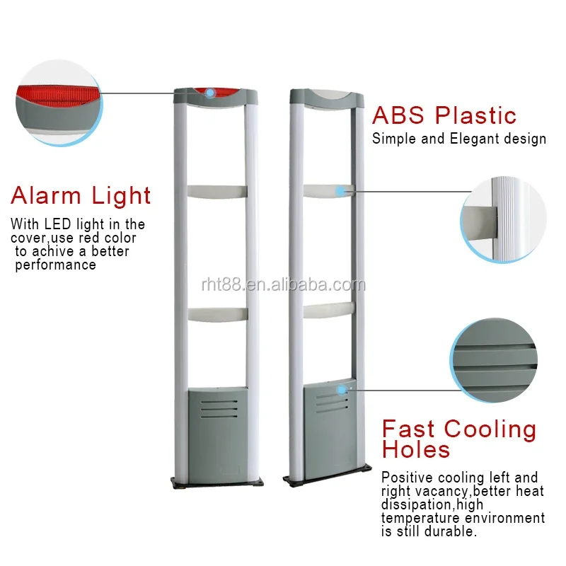 Eas نظام الباب 8.2 ميجا هرتز كشف الترددات اللاسلكية متجر الملابس Superstore ماكينة تسجيل المدفوعات النقدية بوابة الأمن هوائي مضاد للسرقة Eas