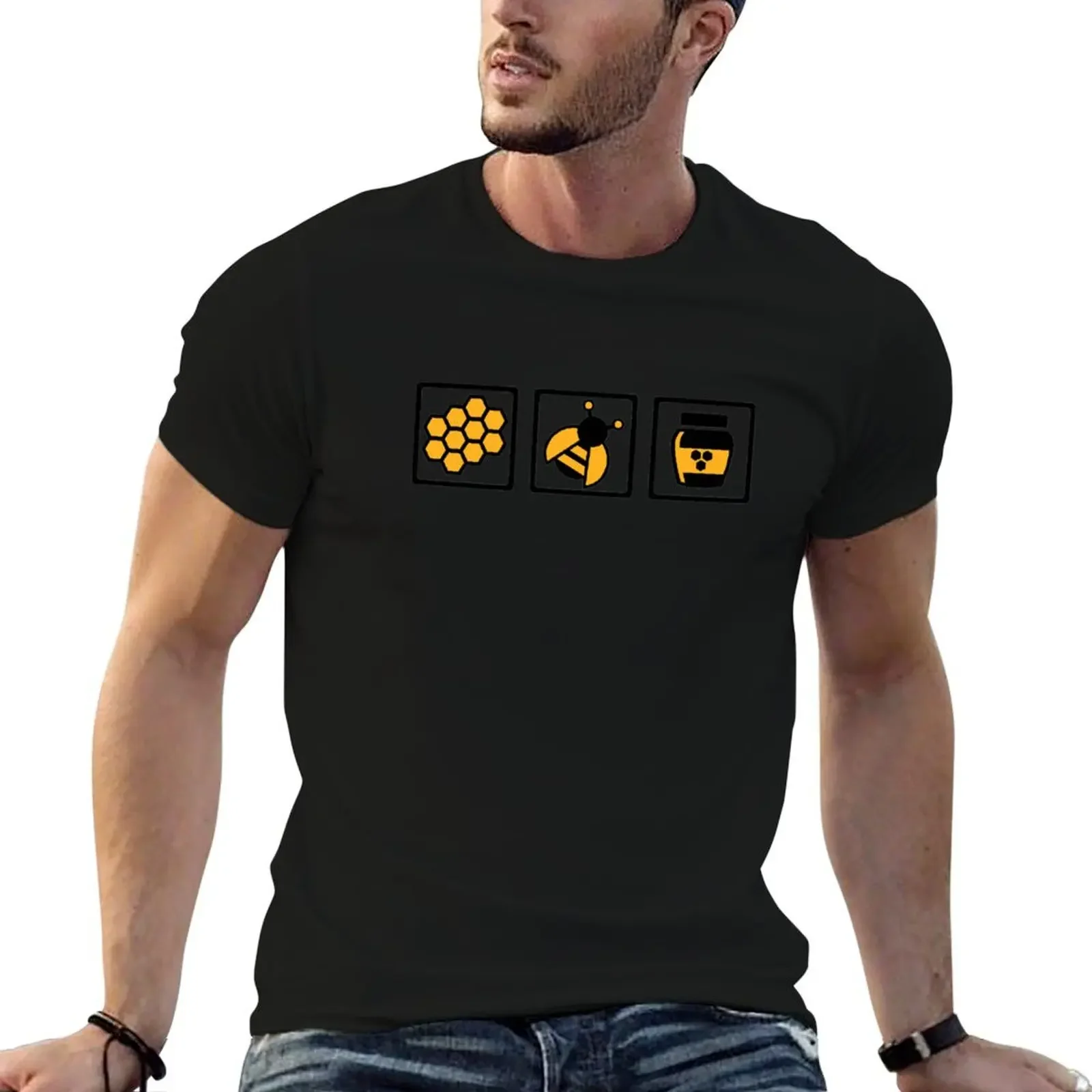 

Bee honey T-Shirt anime clothes anime figures mens t shirts