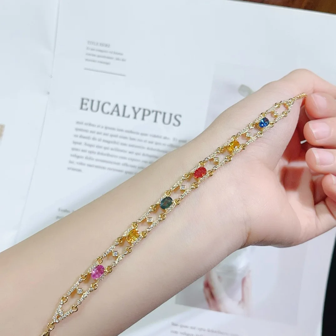 

Прецизионный набор из тяжелого серебра 925 пробы с сапфиром натурального цвета - ювелирные изделия с драгоценными камнями класса 5А 4*6 мм