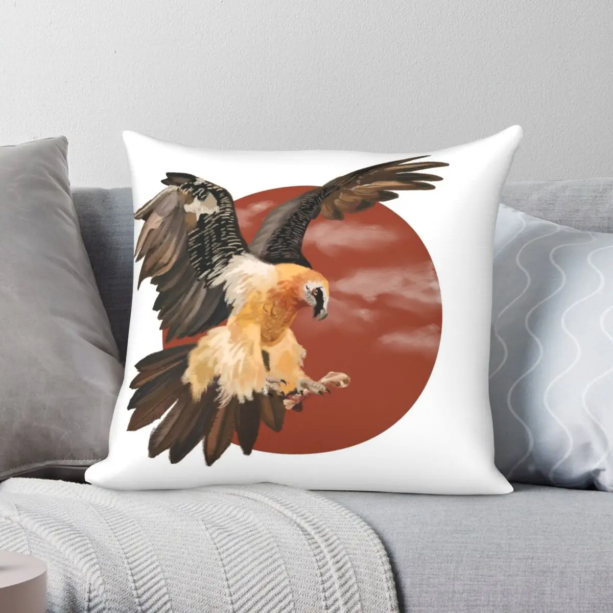 Lammergeier Bearded Vulture Pillowcase Polyester Linen Velvet Printed Zip Decor Throw Pillow Case Home Cushion Cover