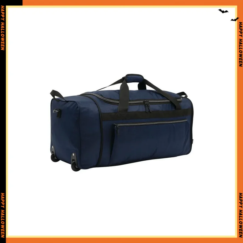 

Protege 28 in Large Collapsible Rolling Duffel Bag for Travel, Navy