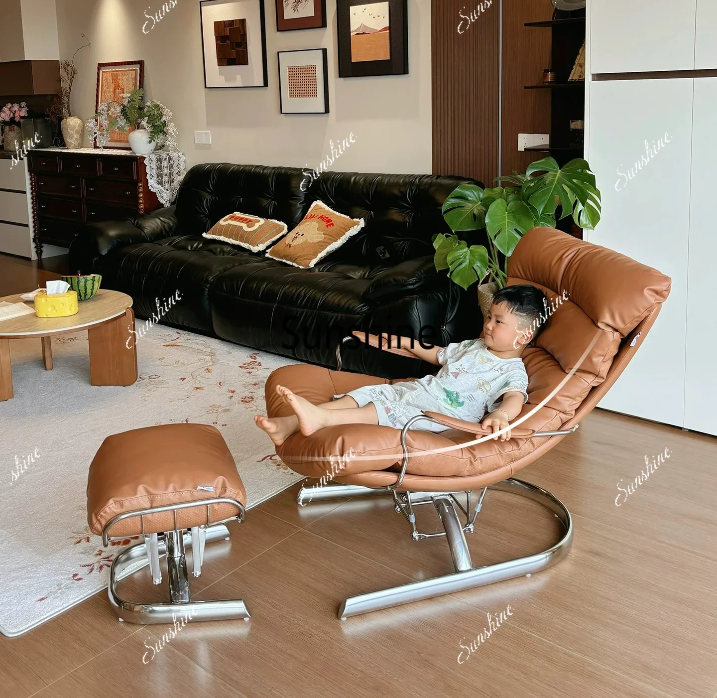 Adult Sleeping Easy Chair Living Room Leisure Egg Shell Rocking ChairT*