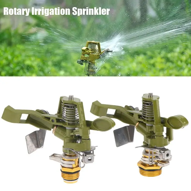1/2 3/4 Inch Metal Pulsating Sprinkler 360 Degree Rocker Arm Rotating Lawn Watering Sprinklers Garden Irrigation System Gift