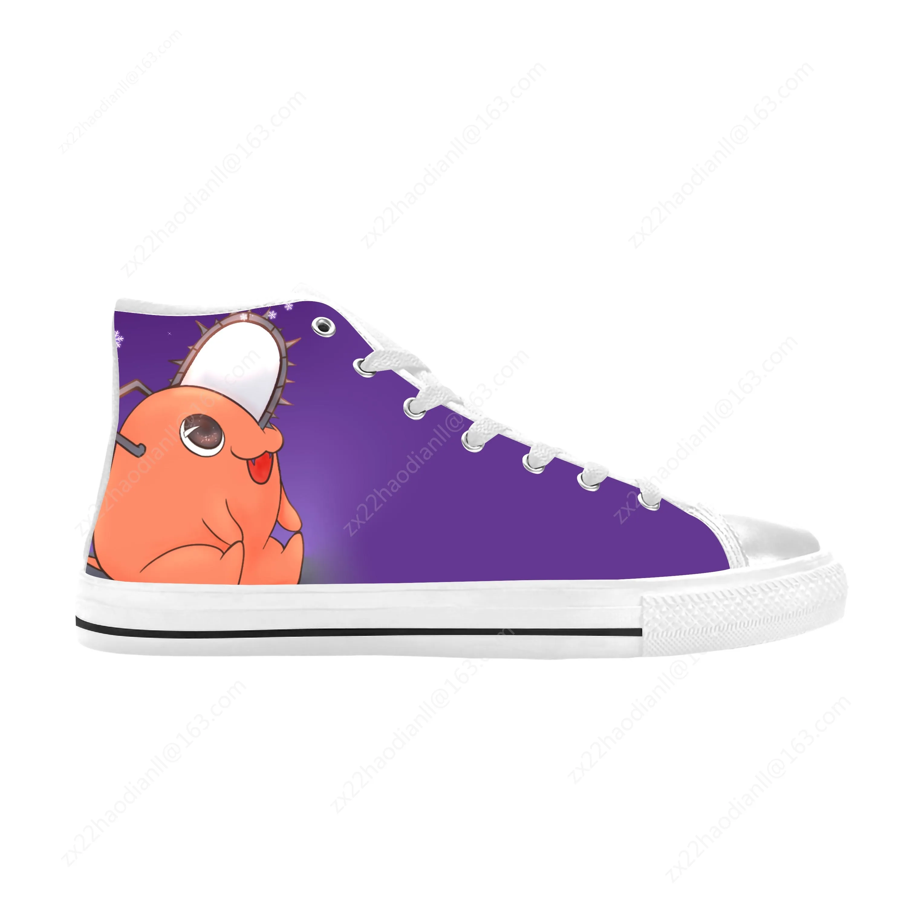 Japanese Anime Manga Cartoon Chainsaw Man Pochita Casual Cloth Shoes High Top Comfortable Breathable 3D Print Men Women Sneakers