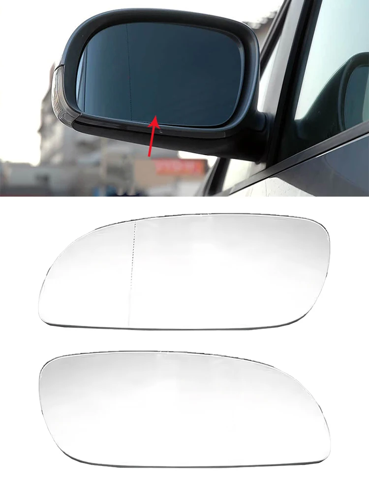 For Volkswagen Touran 2004 2005 2006 2007 2008 2009 2010 Heating Outside Rearview Mirror Glass Lens Replacement Lens Mirror
