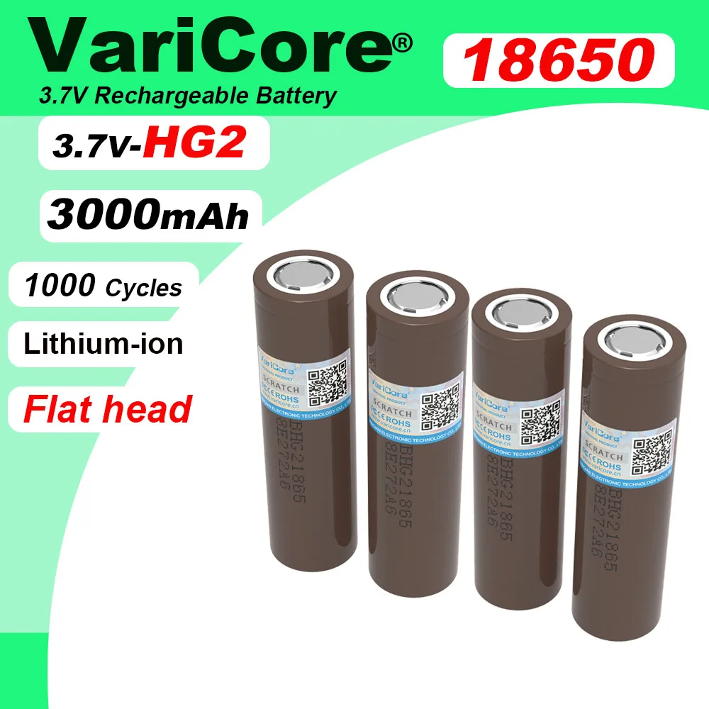بطاريات HG2 أصلية جديدة 3.7 فولت 18650 3000 مللي أمبير في الساعة 3.6 فولت تفريغ 20A مخصصة لبطارية hg2 القابلة لإعادة الشحن