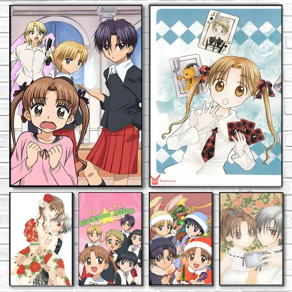Japanese Anime G-Gakuen Alice Poster  Self-adhesive Art Waterproof Paper Sticker Coffee House Bar Room Wall Decor