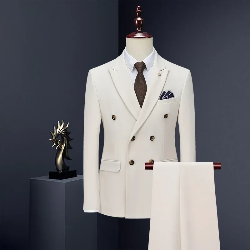 

B310-Men's two-piece business casual suit jacket spring men's professional suit groomsmen suit