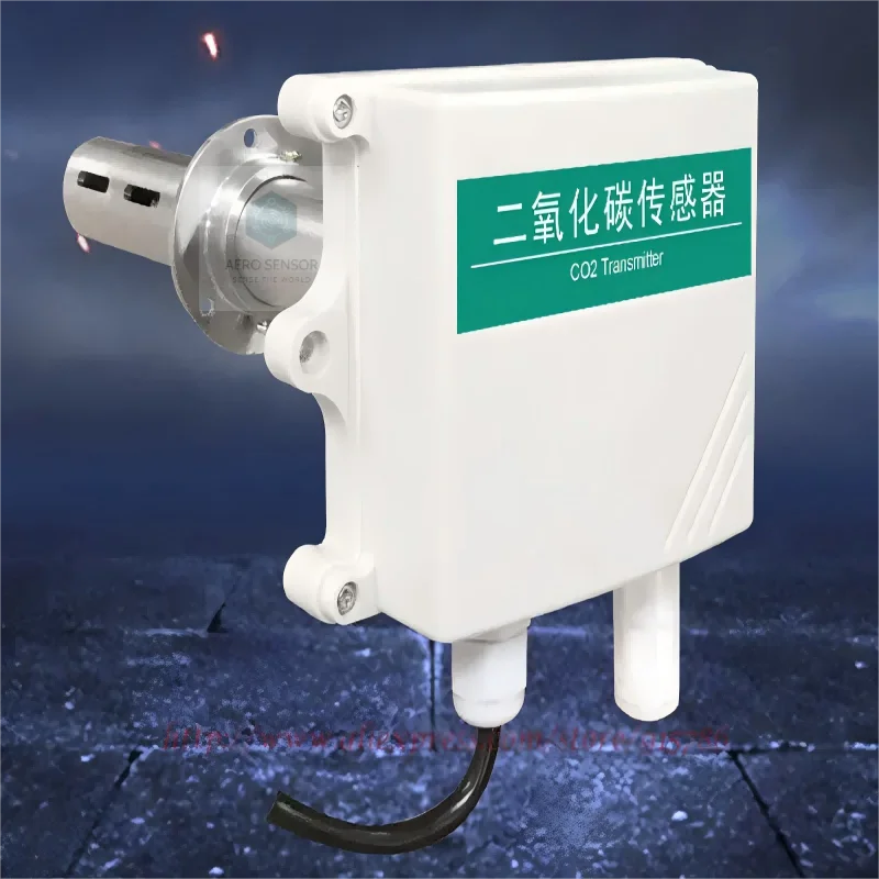 Duct mounted carbon dioxide sensor RS485 industrial and agricultural detection analog CO2 gas concentration transmitter 5000PPM