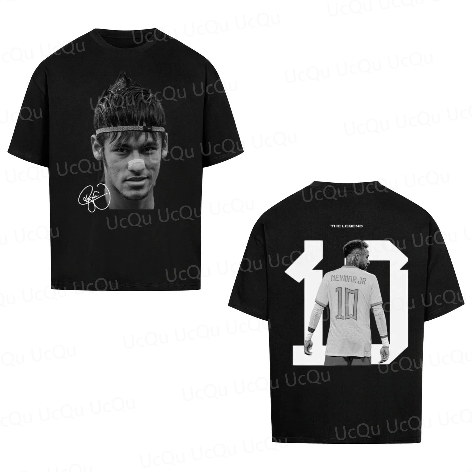 2025 NEYMAR JR Classics football superstar #10super fashion printed short sleeve T-shirt men distress American cotton Tshirt