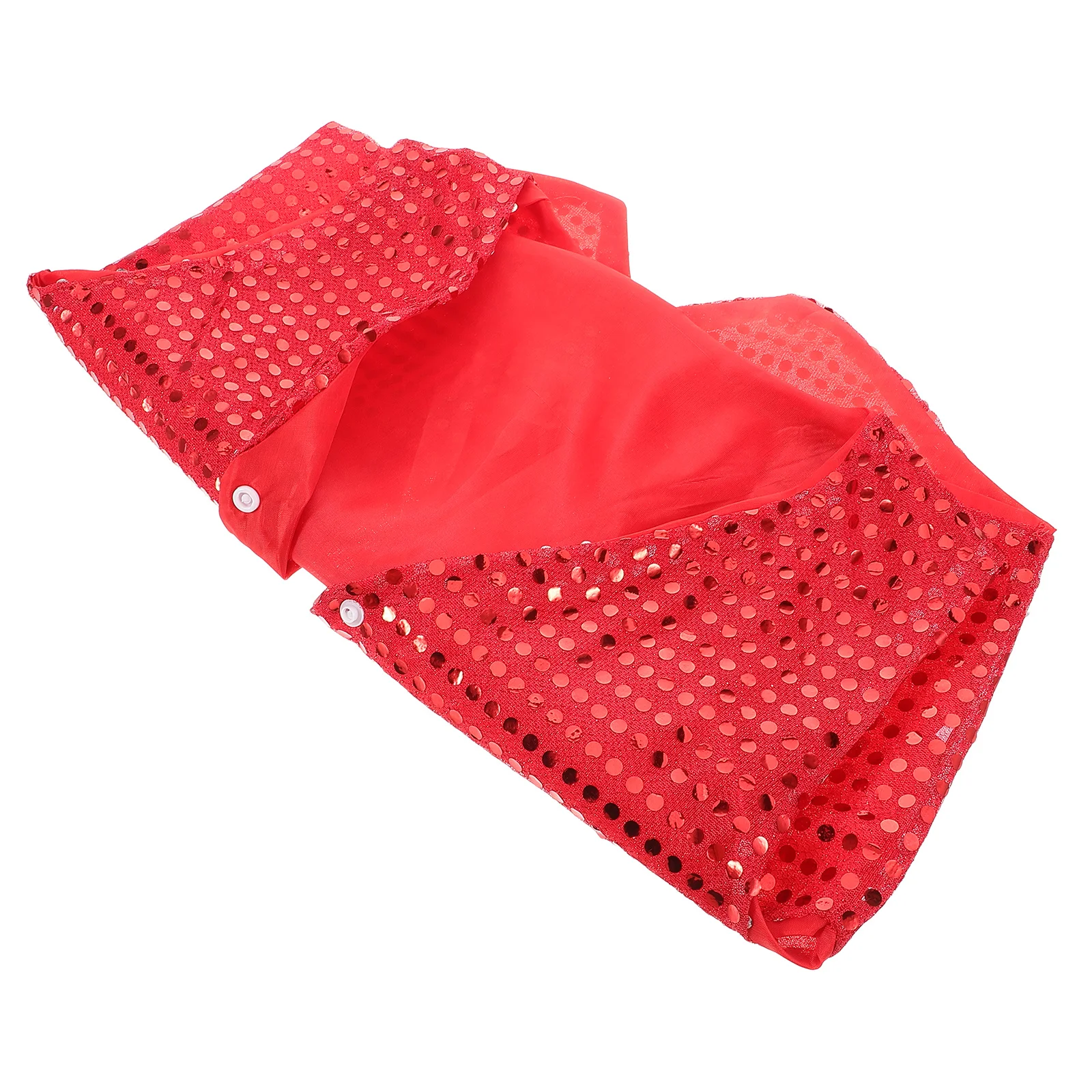 

Sequin Vest 140Cm Red Glitter Hip Hop Jazz Dance Costume Shiny Sleeveless Performance Jacket for Stage Party