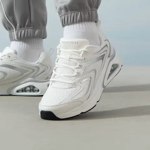 Skecher 남성 신발 2025 새로운 미끄럼 방지 착용 운동화 가벼운 통기성 캐주얼 신발 에어 쿠션 운동화 183075 -화이트