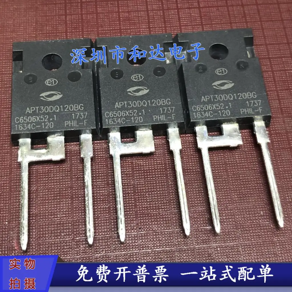 10PCS/Lot APT30DQ120BG  MOS TO-247 1200V 30A Imported Original New And In Stock 100%Test