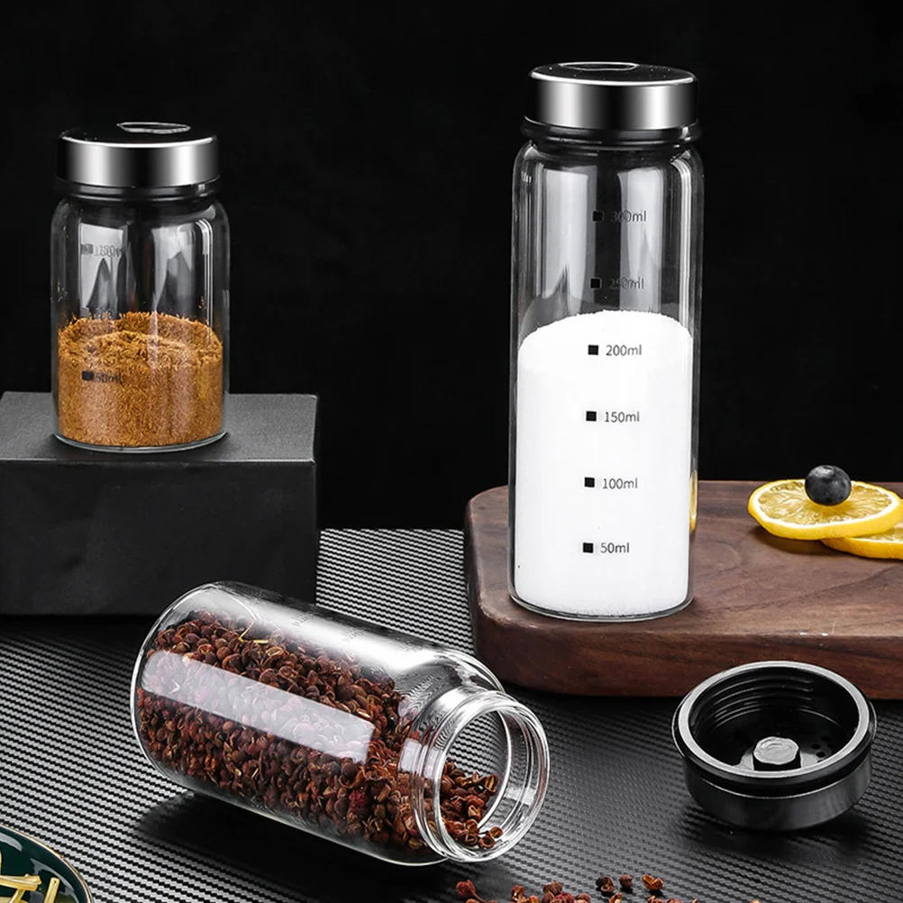 

3Pcs Seasoning Pot Material Smooth Surface Kitchen Storage Jar Spice Container Condiment Container Spice Storage Bottle