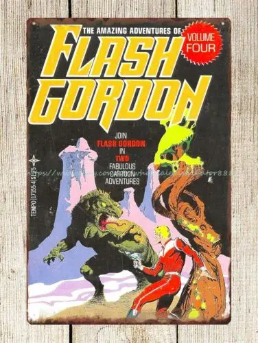 art decor comic  flash Gordon metal tin sign