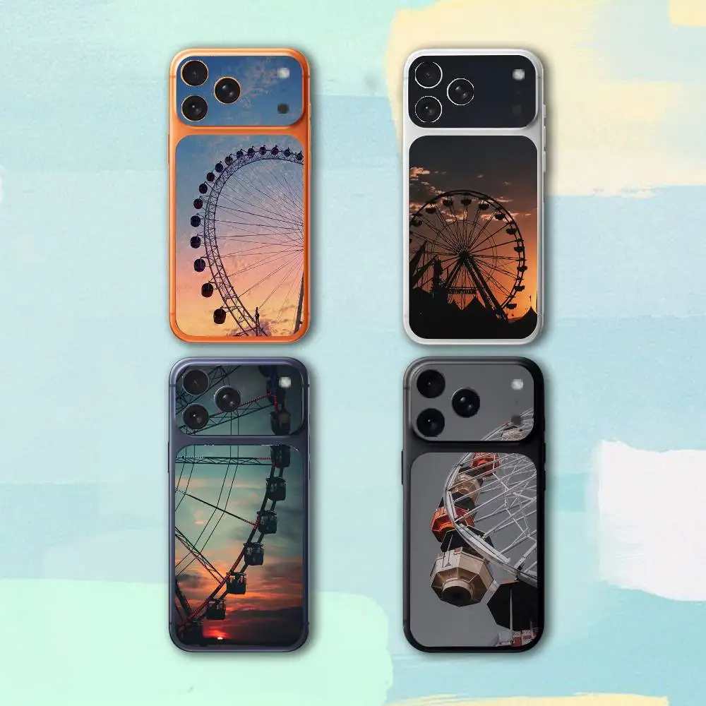 

Ferris wheel For iPhone 17pro,17pro max Carmere and Back Cover Decal Wrap Skin Colorful Rear Protective Sticker Film