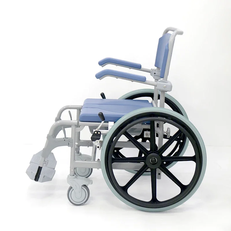Hospital Foldable Toilet Chair Home Bathroom Chair Convenient Commode Wheelchair For Elderly Disabled