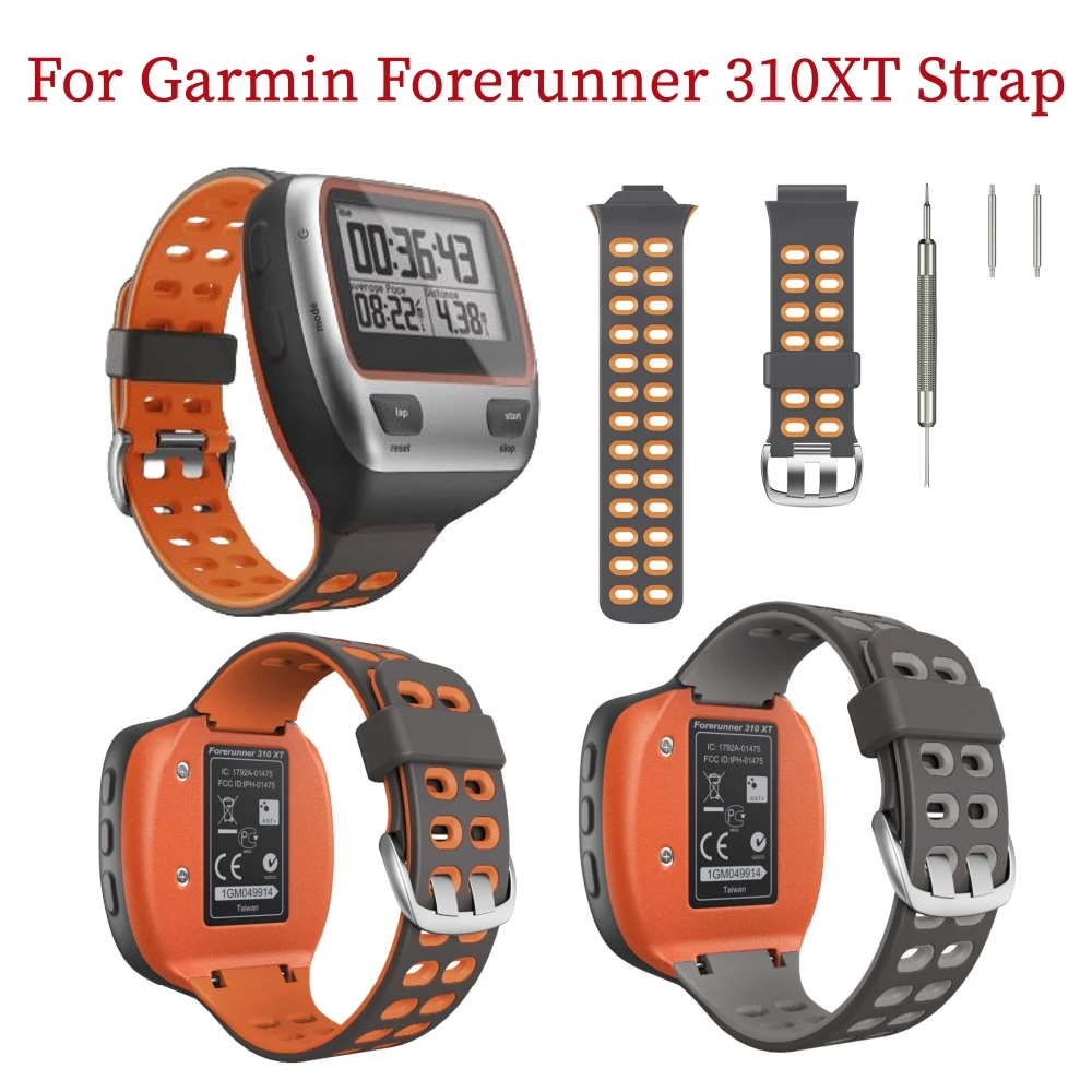 

Dexband Soft Rubber Strap Bracelet For Forerunner 310XT Double Colors Silcone Watch Band For Garmin 310XT Sport Wristband Belt