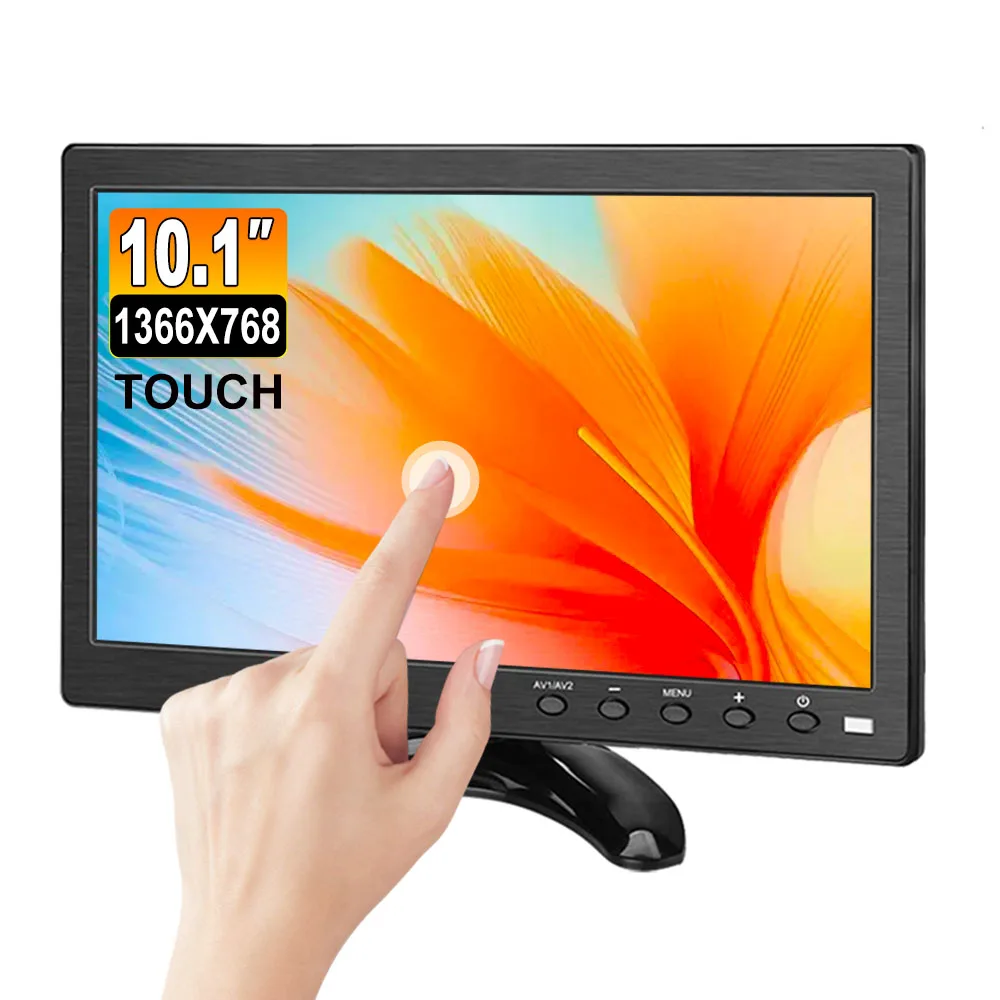 

10.1″ touch monitor 1366X768 gaming monitor for camera CCTV Raspberry Pi PS3 PS4 XBOX360 with VGA HDMI BNC LCD display