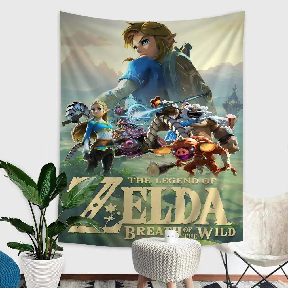 Legend Video Game Zeldas Hippie Wall Hanging Tapestries Bohemian Wall Tapestries Mandala INS Home Decor view 4