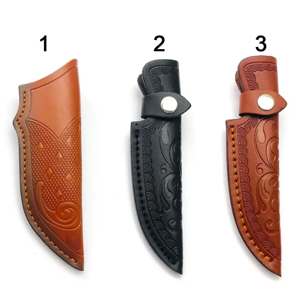 Outdoor Hunting Camping Knife Carrying Equipment Leather Straight-bladed Sheath Flashlight Belt Loop Bag Leather Knife Sheath
