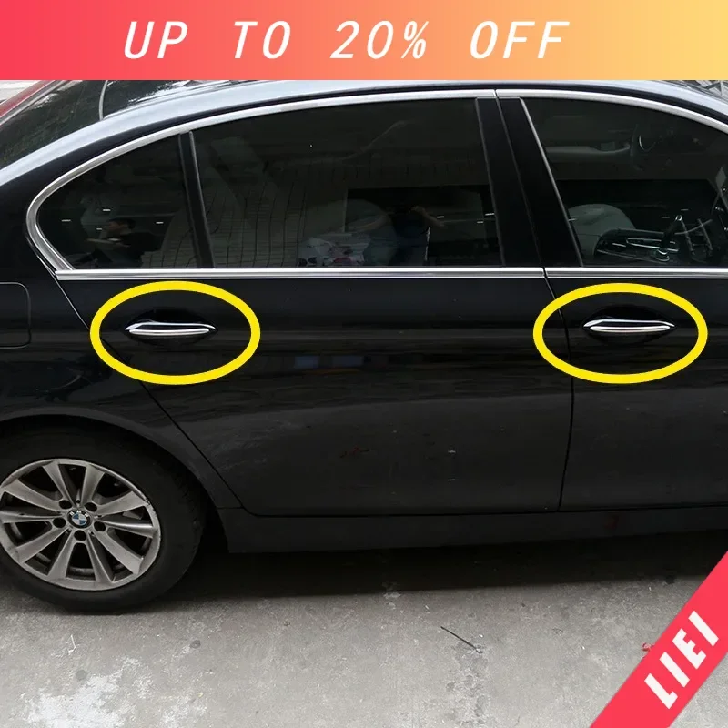 LIEI For BMW 5 Series 7 Series (520Li/F10/F30) Chrome Exterior Door Handle Trim Strips Car Exterior Decorative Accessories