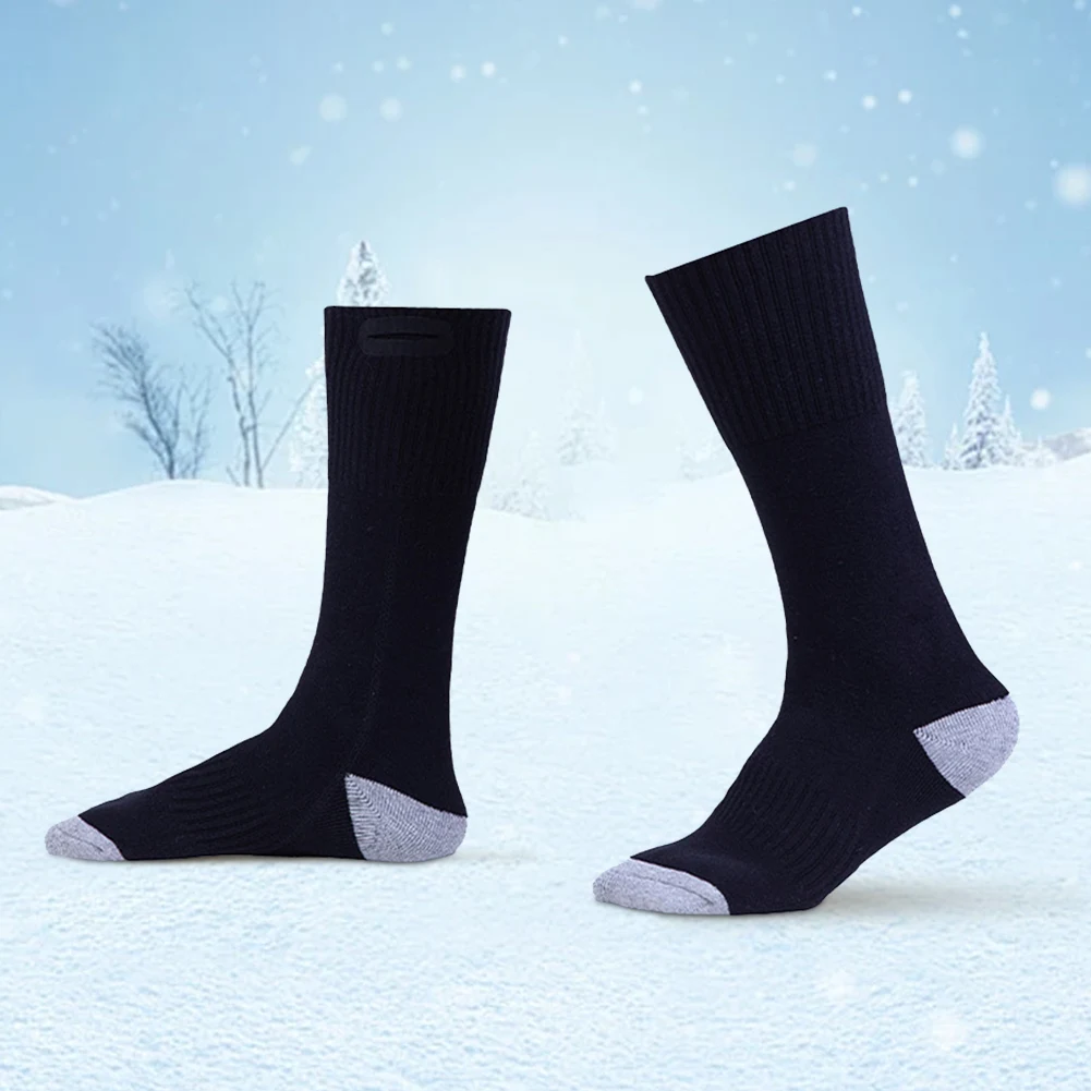 Elektryczne skarpety grzewcze na baterie z wbudowanymi panelami grzewczymi, ocieplacze na stopy, wygodne do wędkowania, jazdy na rowerze i polowania.