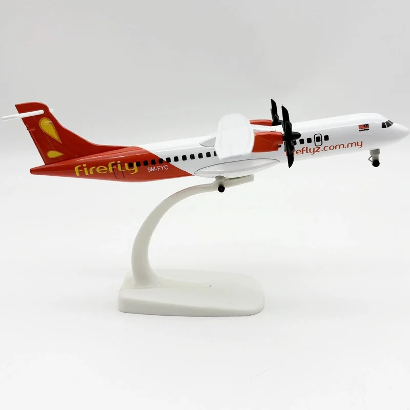 20cm Diecast Metal Model Plane ATR Aircraft Model Airlines Miniature Replica Collectible Airplanes W Wheels Propellers Decoratio