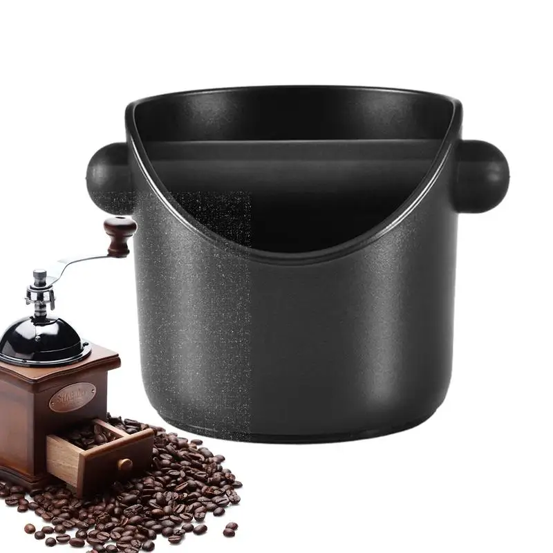 Coffee Knock Box Anti Slip Shock-absorbent Coffee Grind Dump Coffee Grind Knock Espresso Grind Dump Waste Bin Cafe For Recycling