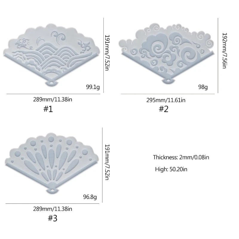 Kryształowy wachlarz stylu chińskim ozdoba rzemiosło silikonowe formy odpowiednie do żywicy epoksydowej Diy rzemiosło wystrój