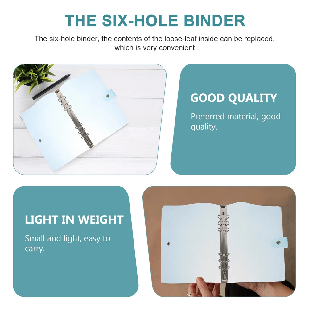 

2 Pcs Journal Glitter Binder Loose Leaf Enclosures Scrapbooking Portable Diary Case Dotted