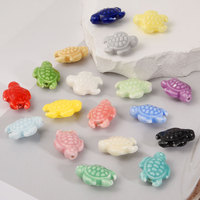 10/20/30pcs/Lot Exquisite Colorful Turtle Ceramic Pendant Diy Keychain Bracelet Turtle Pendant Jewelry Making Bulk Accessories