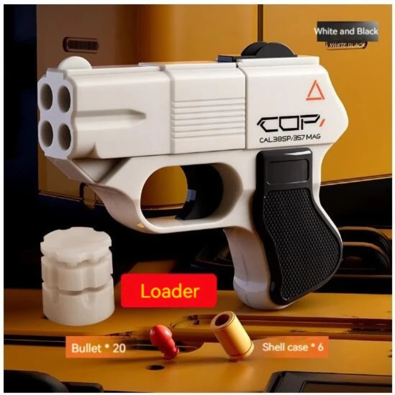 COP357 Carrot Toy Gun Shell Ejection Soft Bullets Launcher Mini Size Manual Firing Portable Pistol Model Children Adult Gift