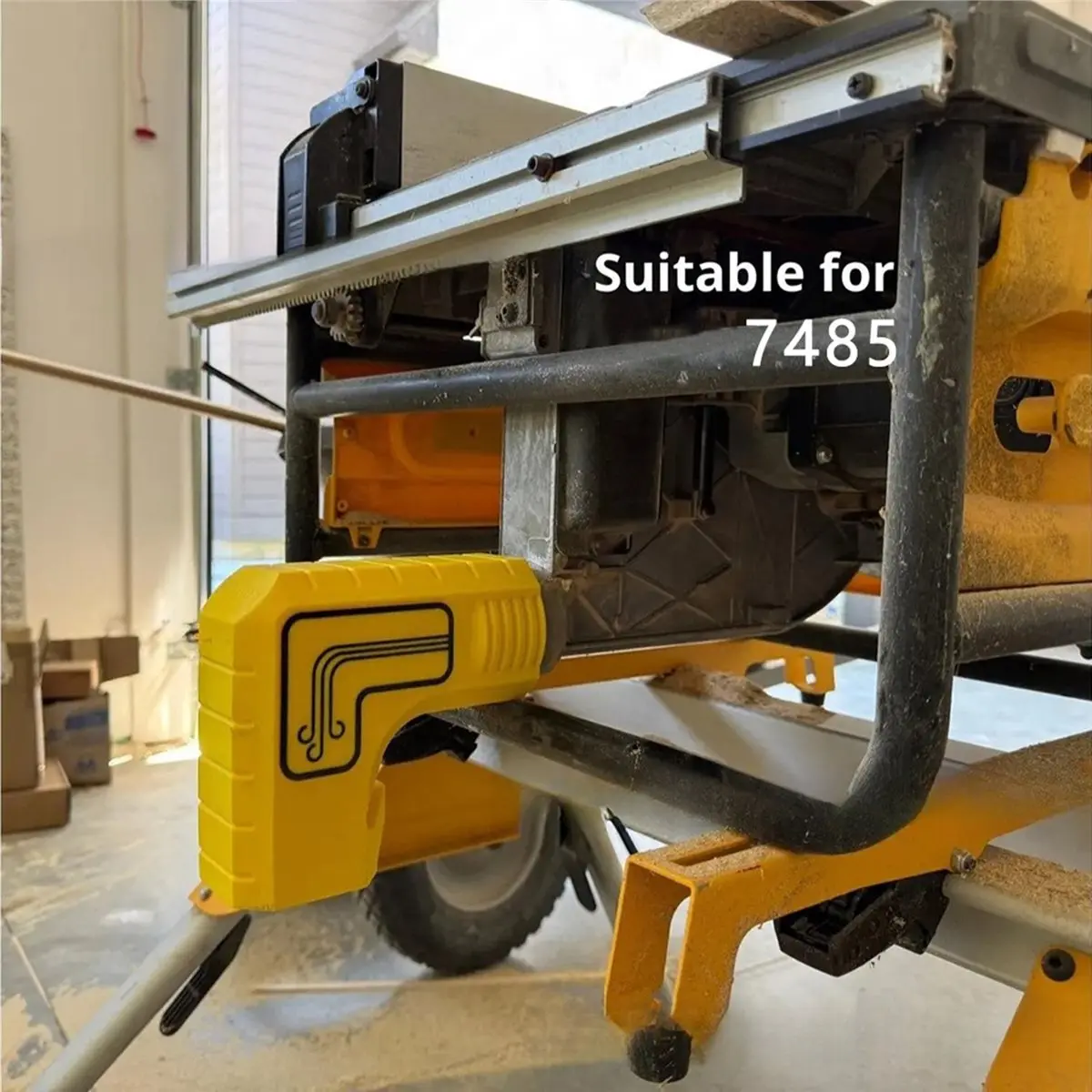 AB09 Model 7485 Table Saw Dust Extraction Adapter - 2.5 Inch Connector with Easy Slide-on Fit and Bag Hook
