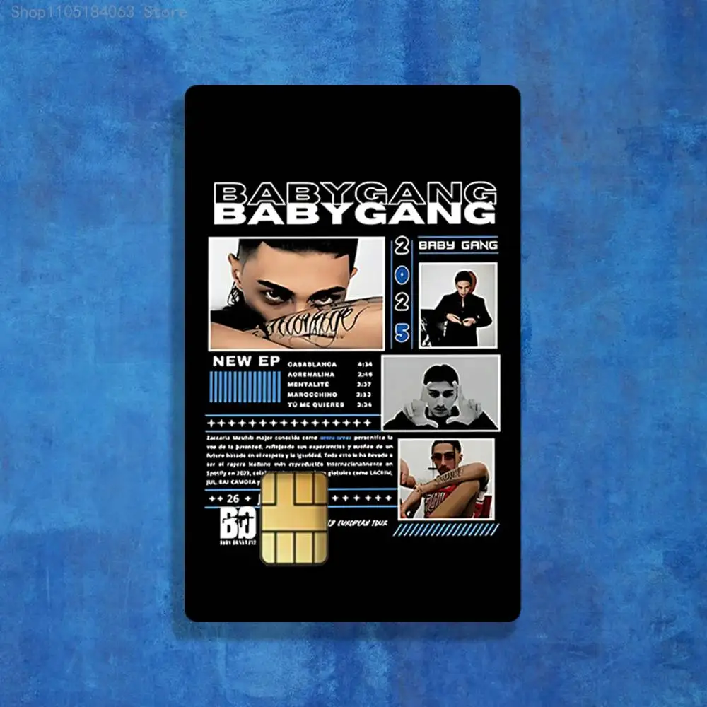 ملصقات ألبوم Baby G-Gang لخصم الائتمان وبطاقة شحن البنك وبطاقة الحافلة المترو المقاومة للماء لتزيين الملصقات