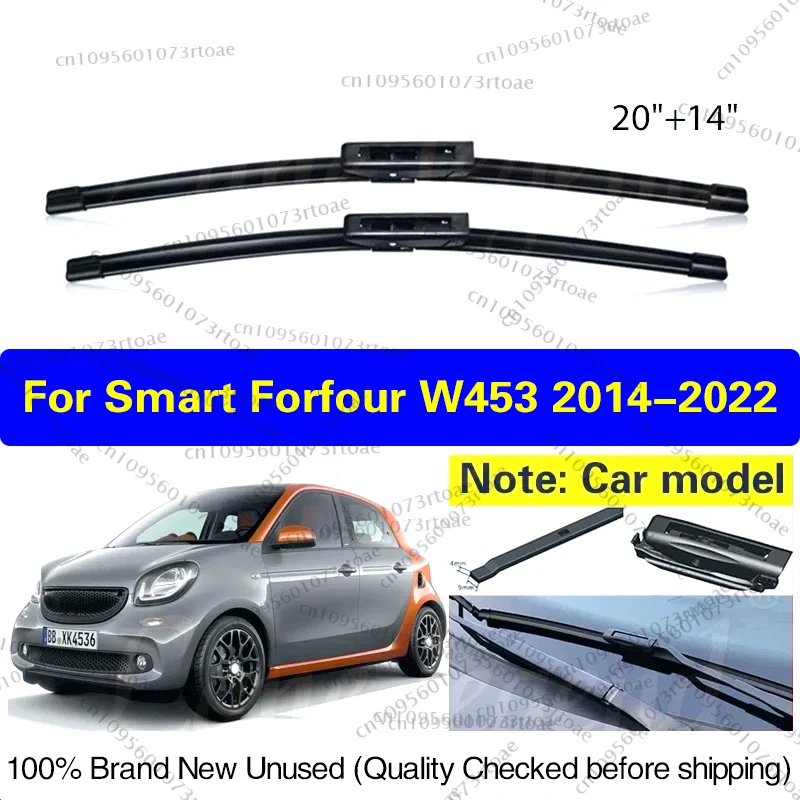 

Car Wiper Blade Front Window Windshield Rubber Refill Wiper For Smart ForFour W453 C453 A453 2014 - 2022 20"+14" Car Accessories