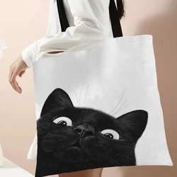 New Cat Bag Women's Shoulder Ins Japanese, Korean and Summer All-match Large Capacity Student Class Travel Shopping Bag