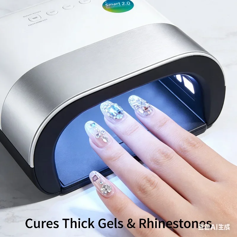 

UV LED Cordless Manicure Lamp, UV Lamp for Gel Nail 4 Smart Timer and Sensor Home Salon Manicures with Settings