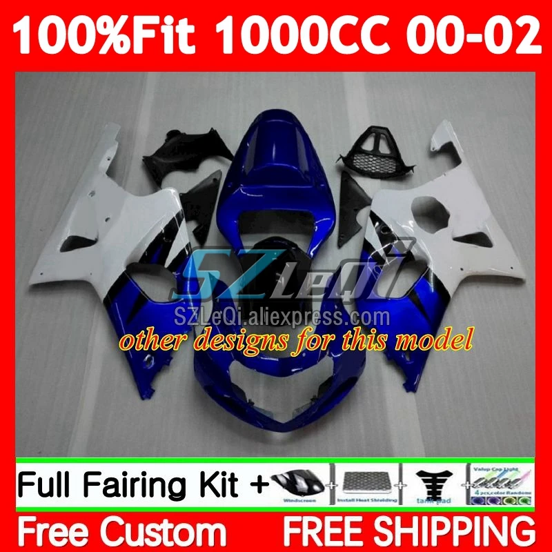 Injection Body For SUZUKI GSXR 1000 GSXR1000 Silvery red K2 1000CC 79No.9 GSXR-1000 00 01 02 GSX R1000 2000 2001 2002 Fairing