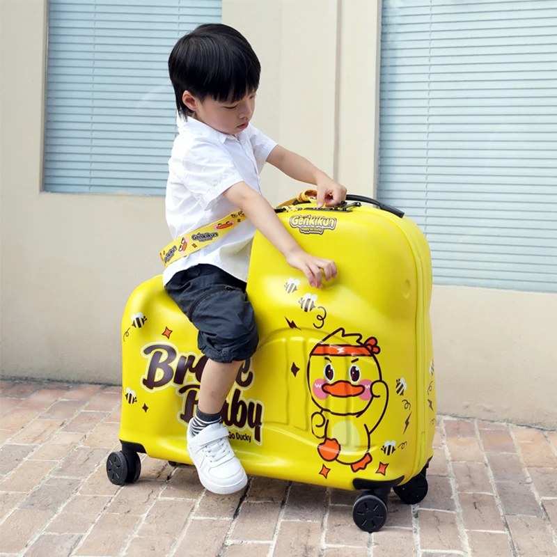 Lovely Snail Luggage Can Be Mounted Children\'s TrolleyBox Female Universal Wheel 20 \