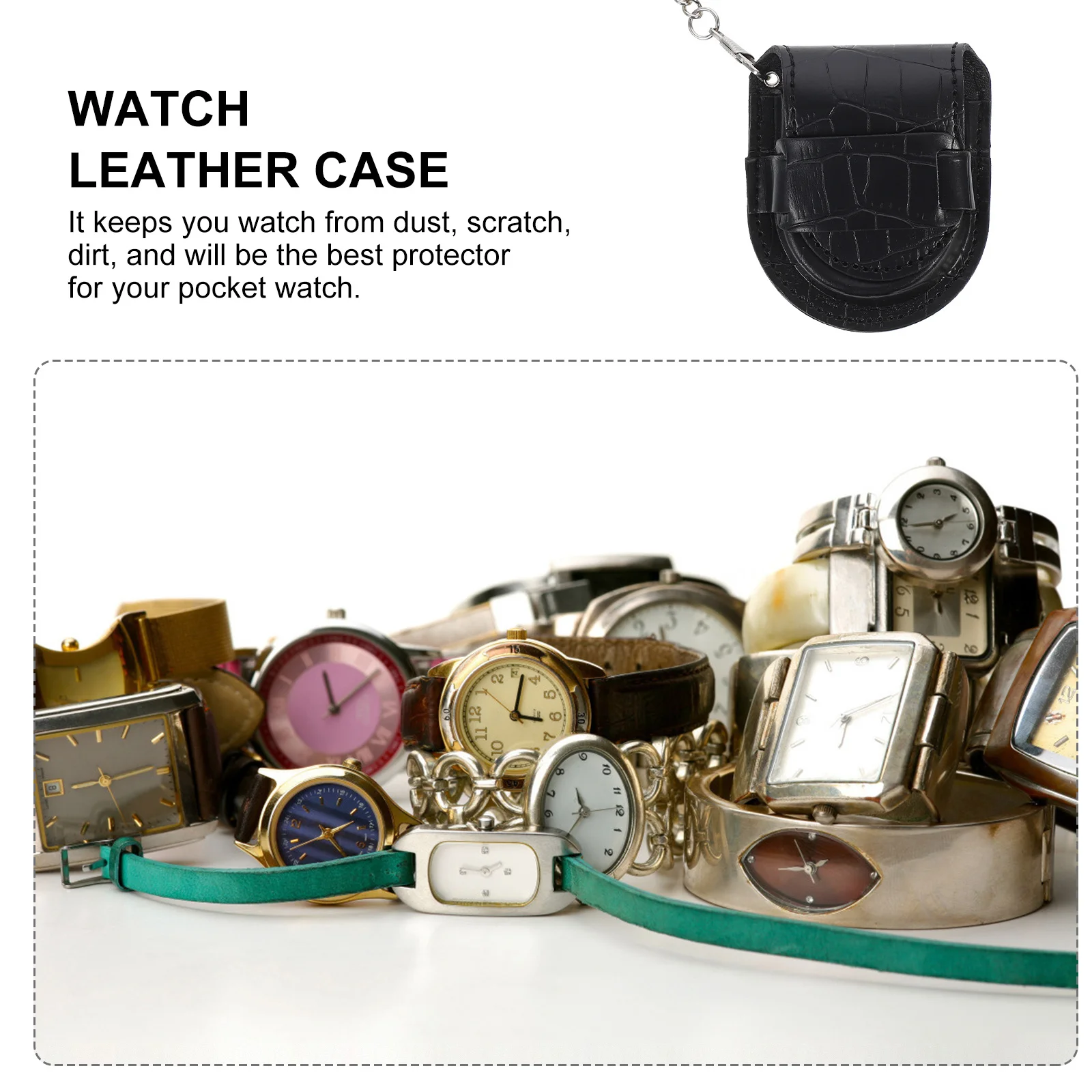 

Pocket Case Vintage Storage Pouch For Watch Travel Dust Resistant Durable Gift Men Watch Accessory