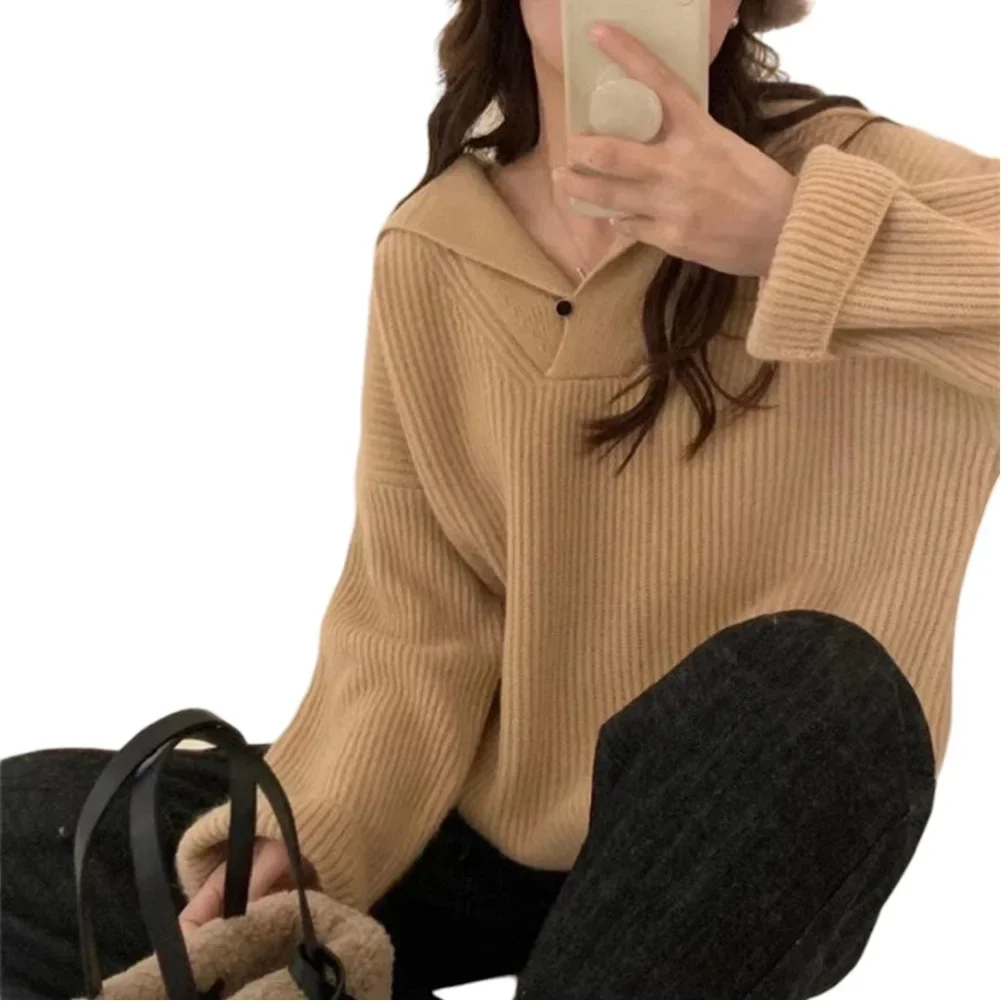 Casual Outing Autumn Winter Sweater Casual Sweater Length 55 Cm Daily Casual Wear Holiday Fashion Long Sleeve Regular Length