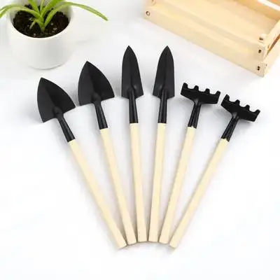 

2 set Mini Garden Tools Set Wooden Handle Lightweight Durable Kids Gardening Kit For Planting Transplanting Seedling Bonsai