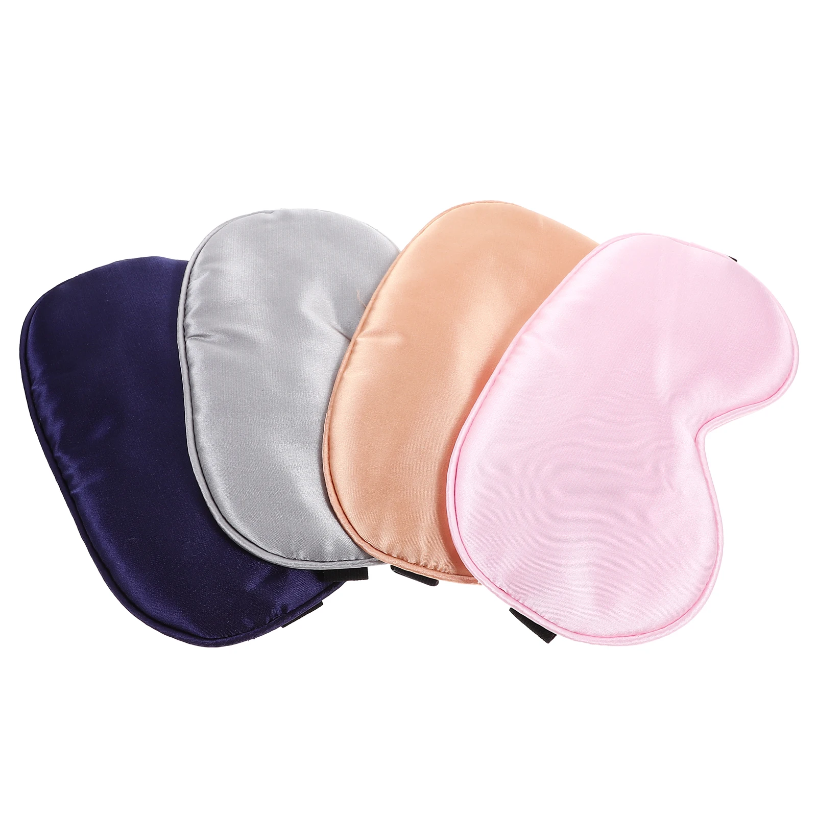 

4pcs Mask Imitation Eye Patch Silk Eye Cover Blindfold Light Blocking Travel Cover Nap Facial Durable Elastic B