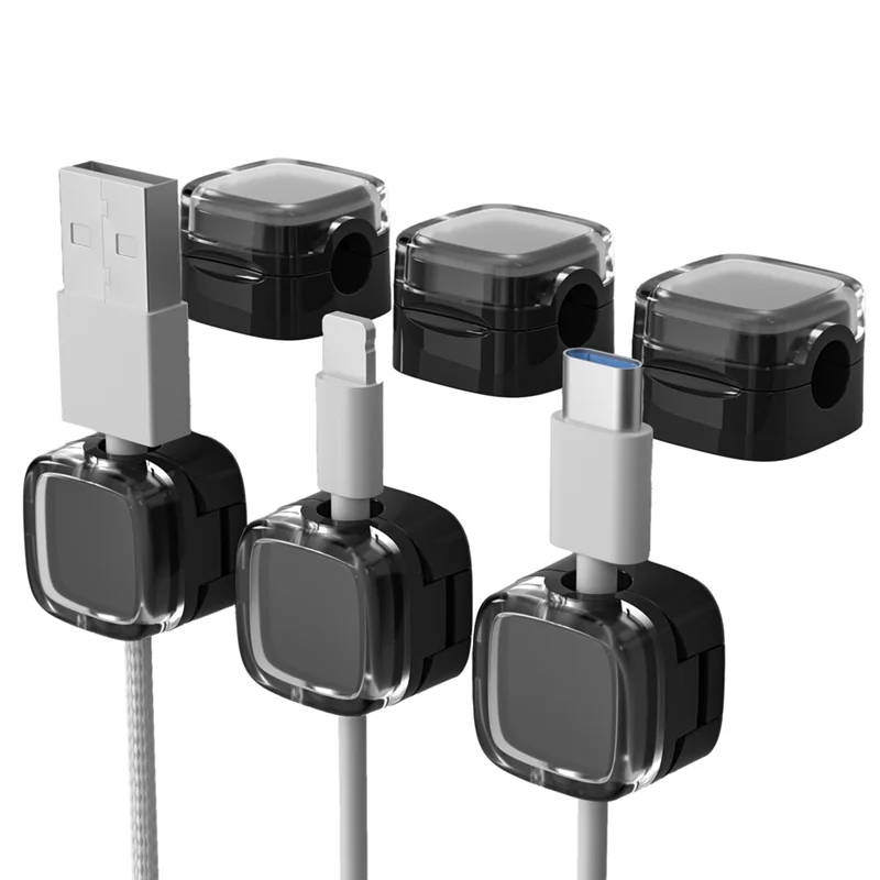 6 шт. магнитные зажимы для прокладки кабеля, органайзер для шнура кабеля для передачи данных, настольные и настенные крючки для передачи данных на телефоне