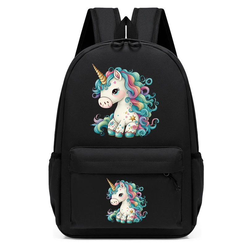 Children's Backpack Cartoon Unicorn Print School Bags Kindergarten School Bag for Kids Baby Boys Girls Bookbag Anime Travel Bags