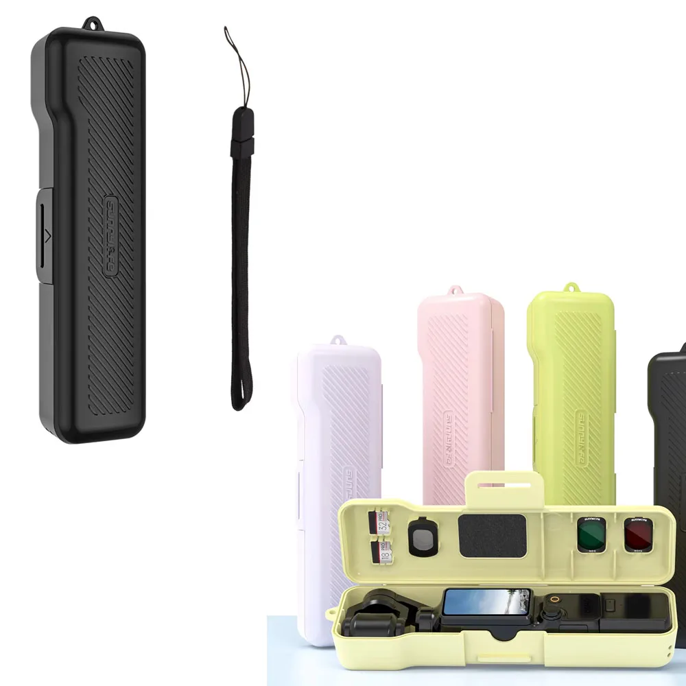 

Shock-Resistant Protective Case for DJI Osmo Pocket 4/3 Filters and Accessories Storage Case Black Purple Green Yellow Pink