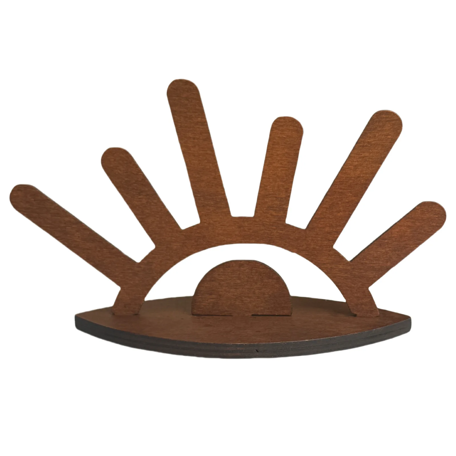 Rustic Wooden Evil Eye Ring Holder Creative Evil Eye Ring Holder Women's Jewelry Display Rack DIY Removable Ring Organizer