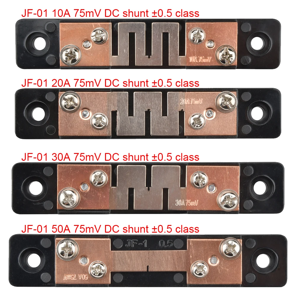 JF-01 External Shunt 10-50A 75mV Current Meter Shunt Resistor for Digital Voltmeter Ammeter Wattmeter Meter New Type Of Shunt